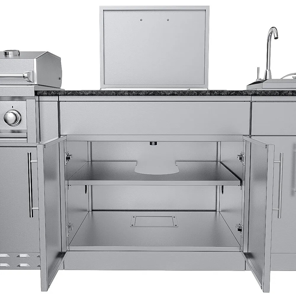 Wood Burning Combo Grill with Infrared Rear Burner