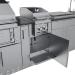 Wood Burning Combo Grill with Infrared Rear Burner