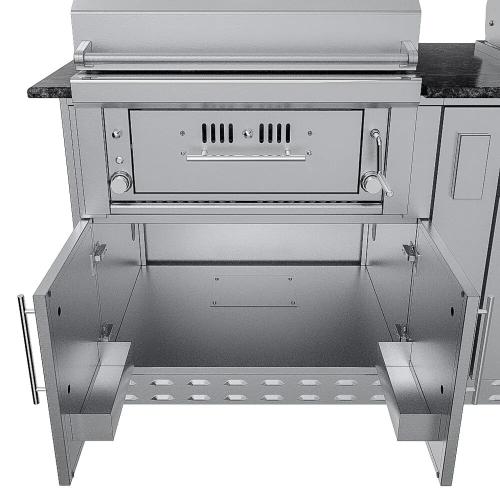 Wood Burning Combo Grill with Infrared Rear Burner