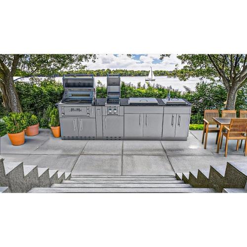 Wood Burning Combo Grill with Infrared Rear Burner