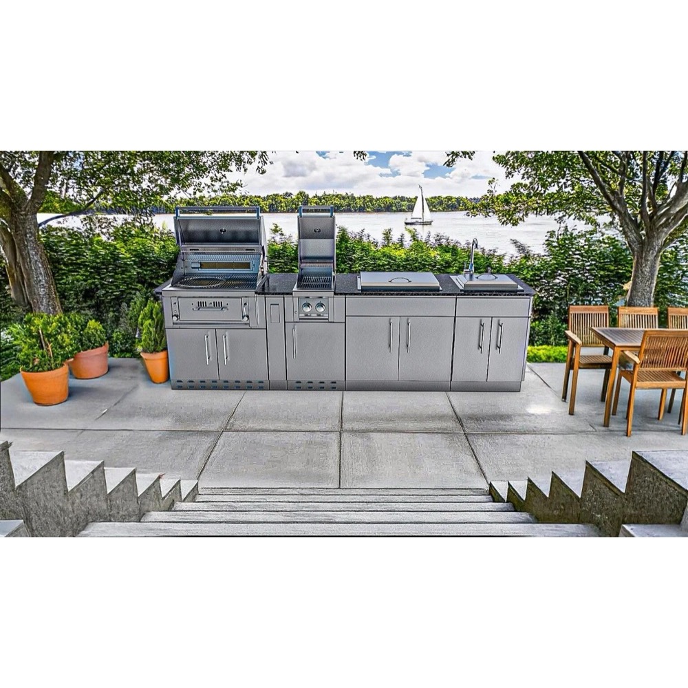 Wood Burning Combo Grill with Infrared Rear Burner