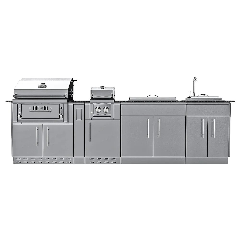 Wood Burning Combo Grill with Infrared Rear Burner
