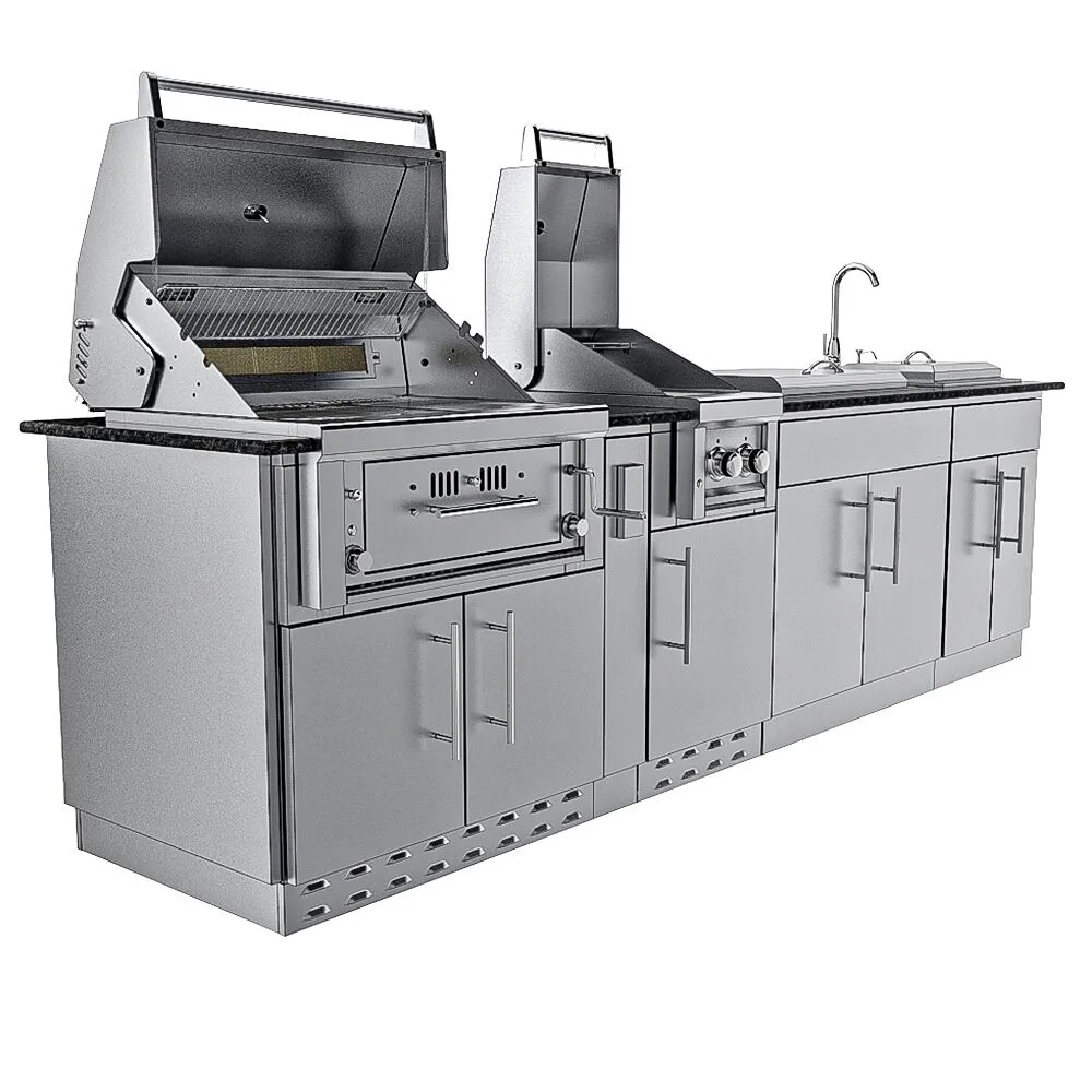Wood Burning Combo Grill with Infrared Rear Burner