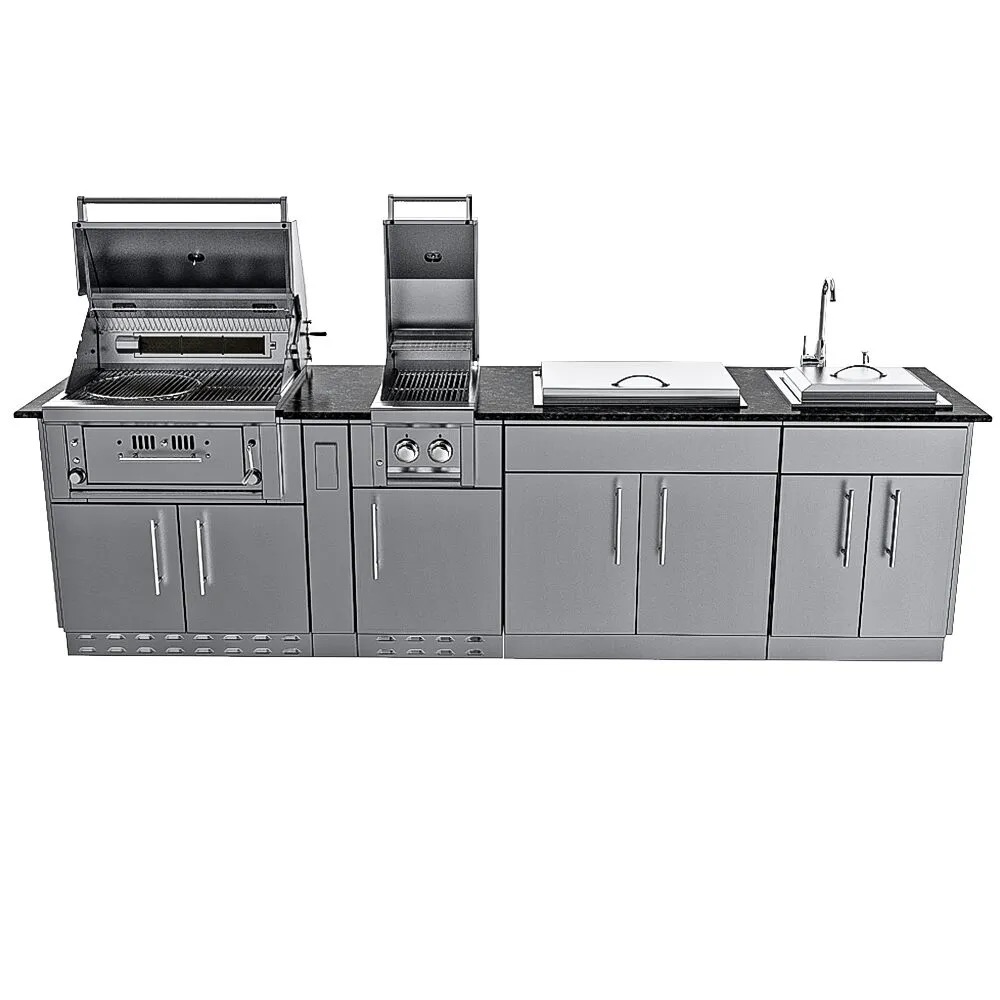 Wood Burning Combo Grill with Infrared Rear Burner