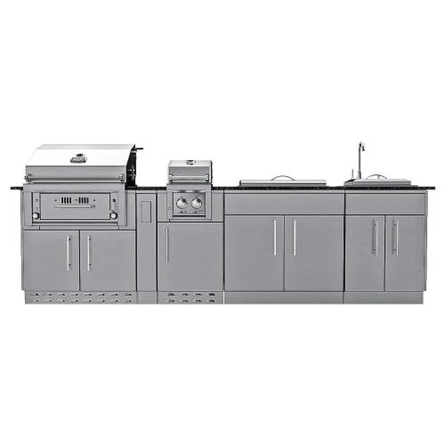 Wood Burning Combo Grill with Infrared Rear Burner