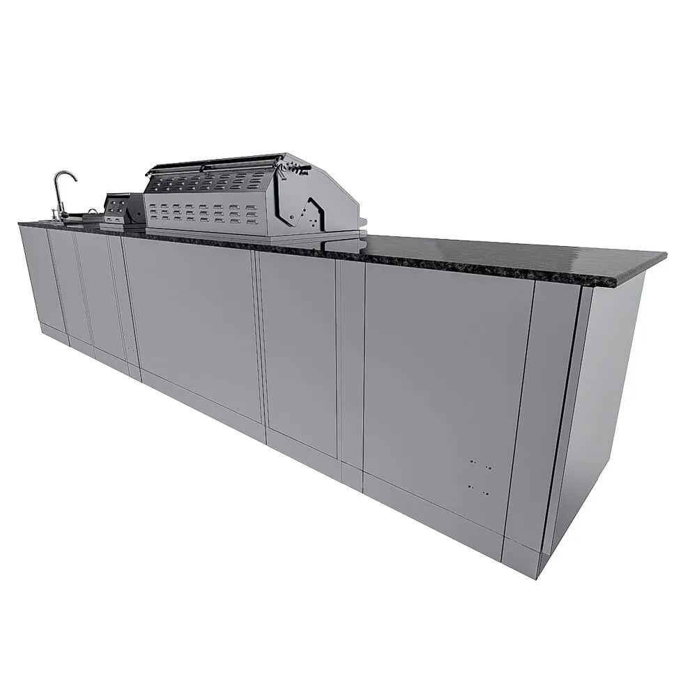 Wood Burning Combo Grill with Infrared Rear Burner