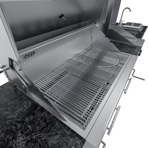 Wood Burning Combo Grill with Infrared Rear Burner