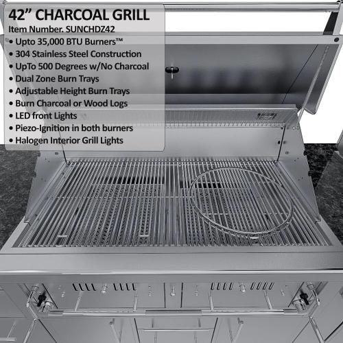 Wood Burning Combo Grill with Infrared Rear Burner