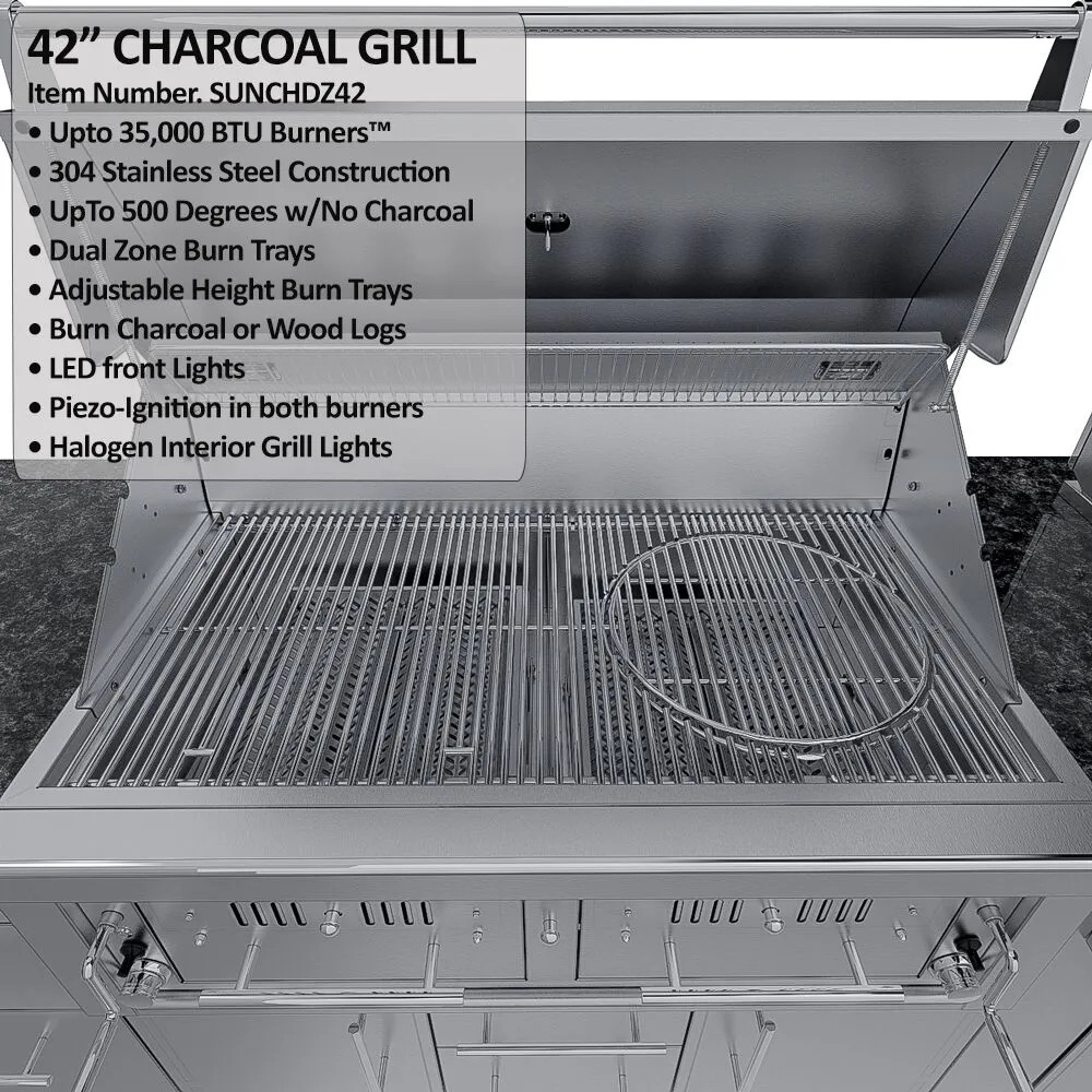 Wood Burning Combo Grill with Infrared Rear Burner