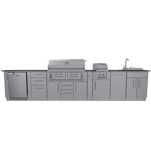 Wood Burning Combo Grill with Infrared Rear Burner