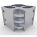 Sunstone Grills 24 Inch 304 Stainless Steel BBQ Island Storage Corner Base Cabinet with Swivel Shelves