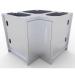 Sunstone Grills 24 Inch 304 Stainless Steel BBQ Island Storage Corner Base Cabinet with Swivel Shelves