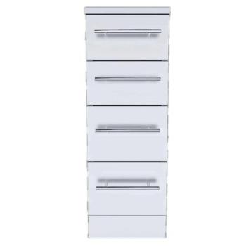 Sunstone Grills 12 Inch 304 Stainless Steel BBQ Island Storage Four Drawer Base Cabinet SBC12SMD350