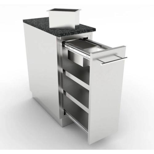 Sunstone Grills 12 Inch 304 Stainless Steel BBQ Island Storage Spice Rack Drawer Base Cabinet