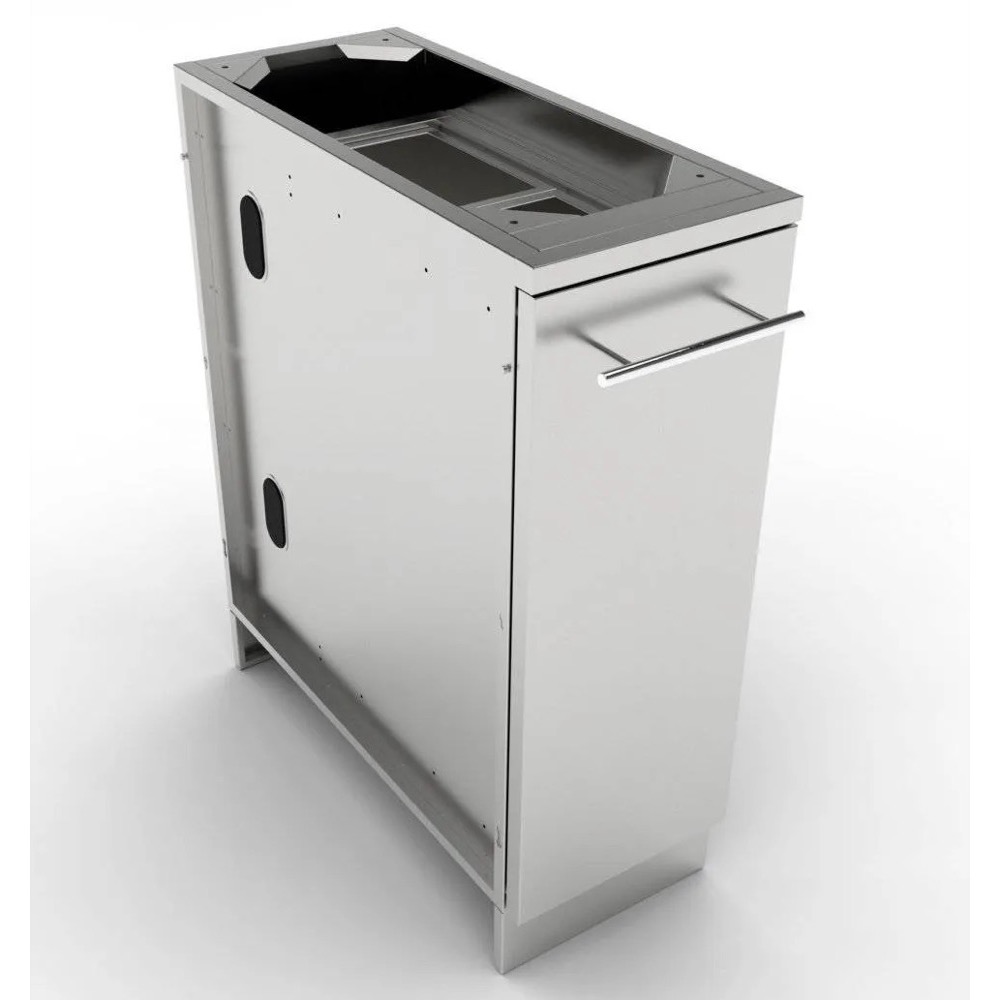 Sunstone Grills 12 Inch 304 Stainless Steel BBQ Island Storage Spice Rack Drawer Base Cabinet