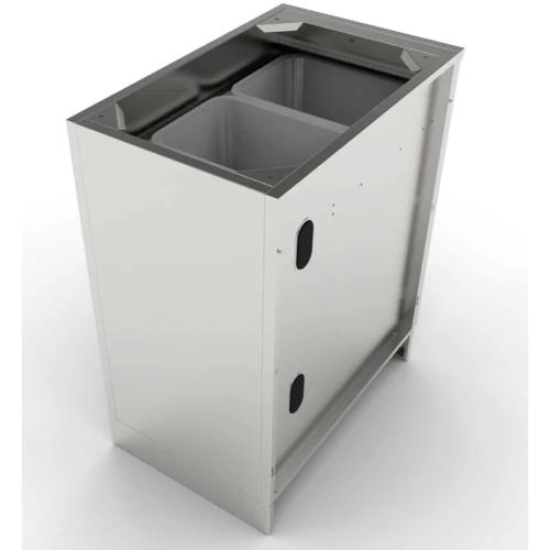 Sunstone Grills 18 Inch 304 Stainless Steel BBQ Island Storage Trash Drawer Base Cabinet