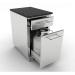 Sunstone Grills 18 Inch 304 Stainless Steel BBQ Island Storage Propane Tank Drawer Base Cabinet