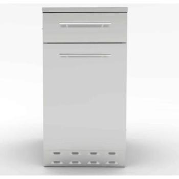 Sunstone Grills 18 Inch 304 Stainless Steel BBQ Island Storage Propane Tank Drawer Base Cabinet SBC18SLPCD350