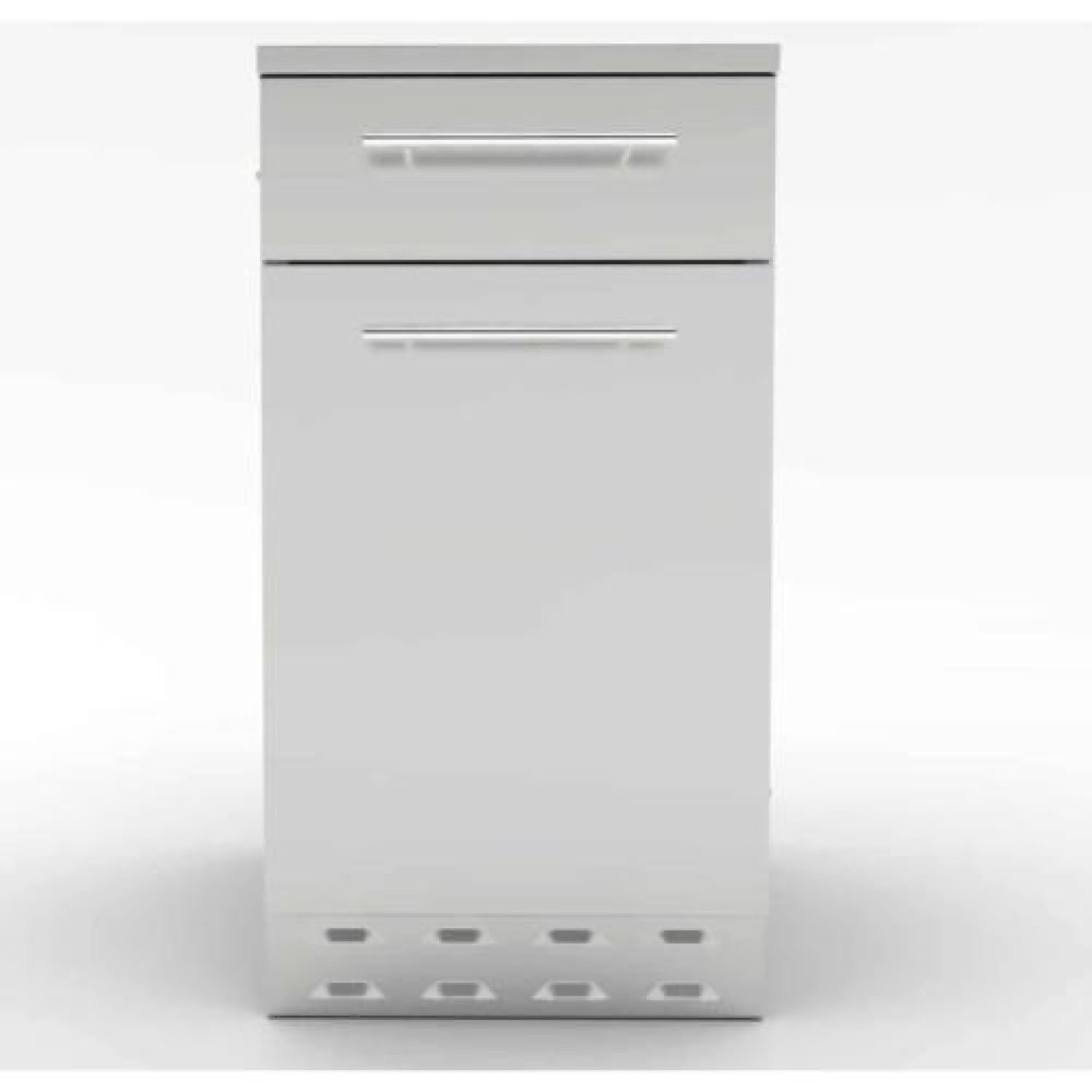Sunstone Grills 18 Inch 304 Stainless Steel BBQ Island Storage Propane Tank Drawer Base Cabinet