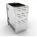 Sunstone Grills 18 Inch 304 Stainless Steel BBQ Island Storage Triple Drawer Base Cabinet