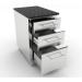 Sunstone Grills 18 Inch 304 Stainless Steel BBQ Island Storage Triple Drawer Base Cabinet