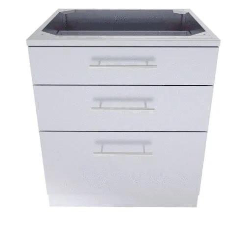 Sunstone Grills 30 Inch 304 Stainless Steel BBQ Island Storage Triple Drawer Base Cabinet