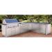 Sunstone Grills 30 Inch 304 Stainless Steel BBQ Island Storage Triple Drawer Base Cabinet