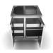 Sunstone Grills 30 Inch 304 Stainless Steel BBQ Island Weather Sealed Dry Storage Pantry Base Cabinet