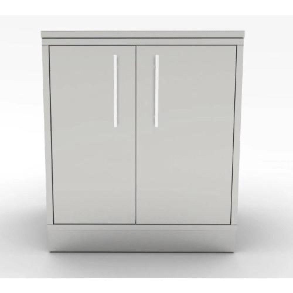 Sunstone Grills 30 Inch 304 Stainless Steel BBQ Island Weather Sealed Dry Storage Pantry Base Cabinet