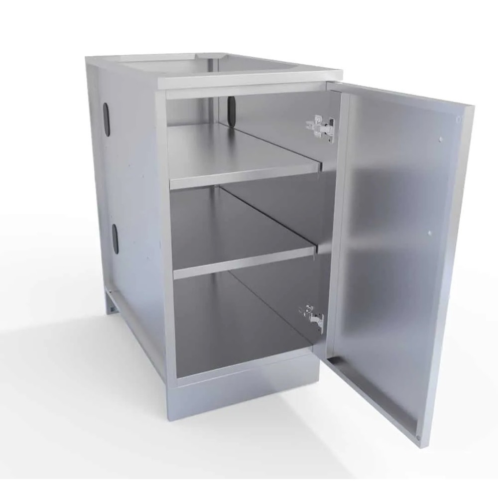 Sunstone Grills 18 Inch 304 Stainless Steel Full Height Right Hinged Single Door Base Cabinet
