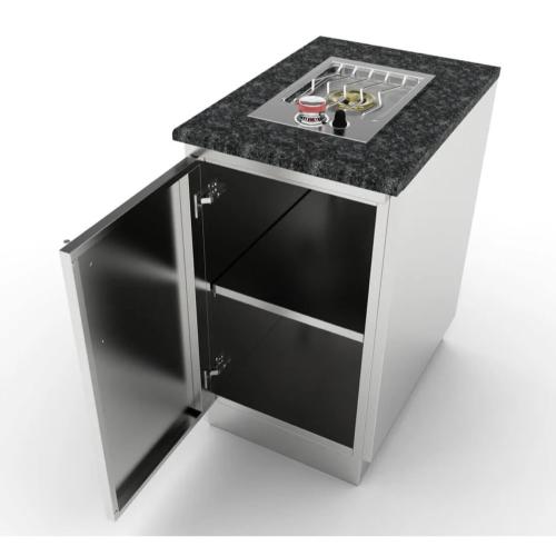 Sunstone Grills 18 Inch 304 Stainless Steel Full Height Left Hinged Single Door Base Cabinet