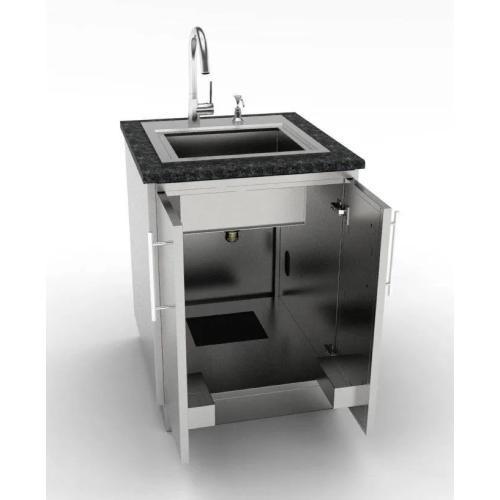 Sunstone Grills 24 Inch 304 Stainless Steel Full Height Double Door Base Cabinet