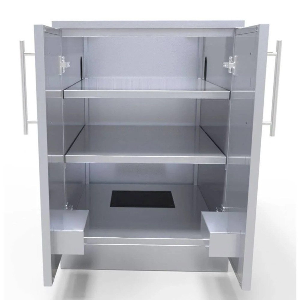 Sunstone Grills 24 Inch 304 Stainless Steel Full Height Double Door Base Cabinet