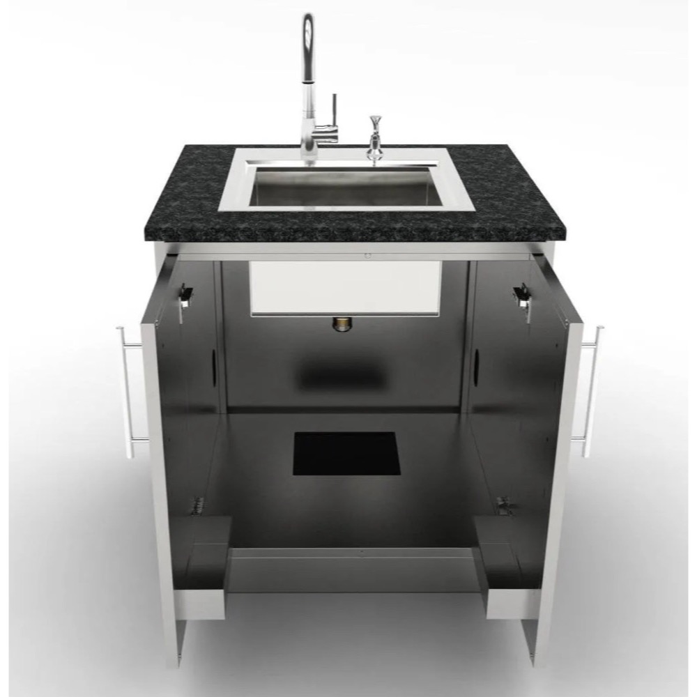 Sunstone Grills 30 Inch 304 Stainless Steel Full Height Double Door Base Cabinet