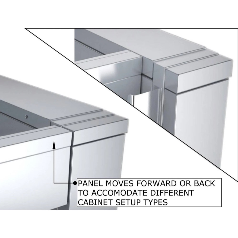 Sunstone 44 Inch ADA Compliant 304 Stainless Steel Sink Base Cabinet