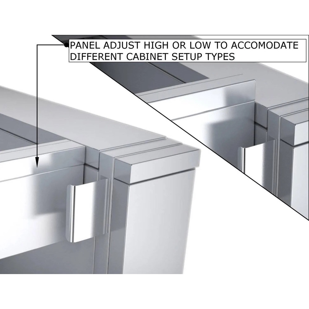 Sunstone 44 Inch ADA Compliant 304 Stainless Steel Sink Base Cabinet