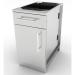 Sunstone Grills 18 Inch 304 Stainless Steel Left Hinged Single Door  and  Drawer Combo Base Cabinet