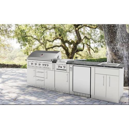 Sunstone 24 Inch 304 Stainless Steel Double Door  and  Drawer Combo Base Cabinet