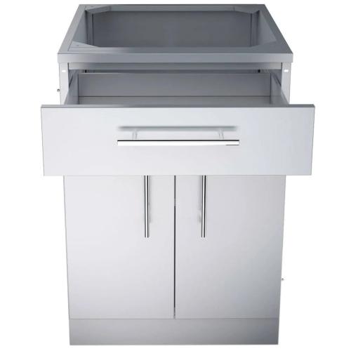 Sunstone 24 Inch 304 Stainless Steel Double Door  and  Drawer Combo Base Cabinet