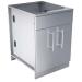 Sunstone 24 Inch 304 Stainless Steel Double Door  and  Drawer Combo Base Cabinet