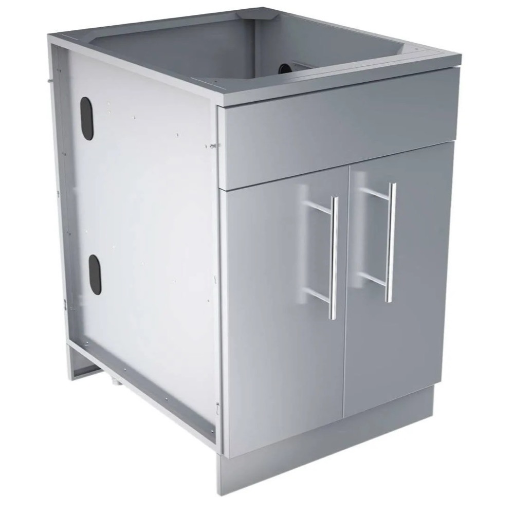 Sunstone 24 Inch 304 Stainless Steel Double Door  and  Drawer Combo Base Cabinet