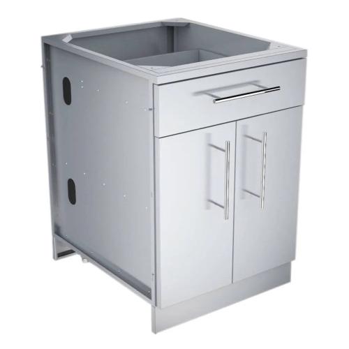Sunstone 24 Inch 304 Stainless Steel Double Door  and  Drawer Combo Base Cabinet