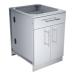Sunstone 24 Inch 304 Stainless Steel Double Door  and  Drawer Combo Base Cabinet