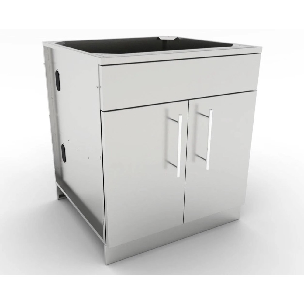 Sunstone 30 Inch 304 Stainless Steel Double Door  and  Drawer Combo Base Cabinet