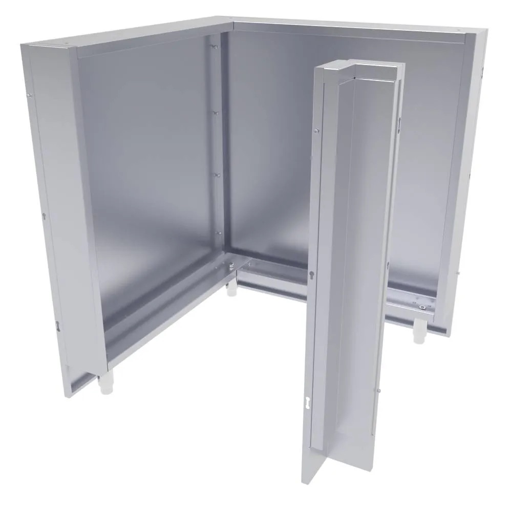 Sunstone Grills 31 Inch 304 Stainless Steel 90 Degree Base Cabinet Back Panel