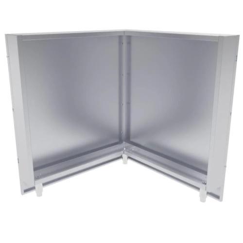 Sunstone Grills 31 Inch 304 Stainless Steel 90 Degree Base Cabinet Back Panel