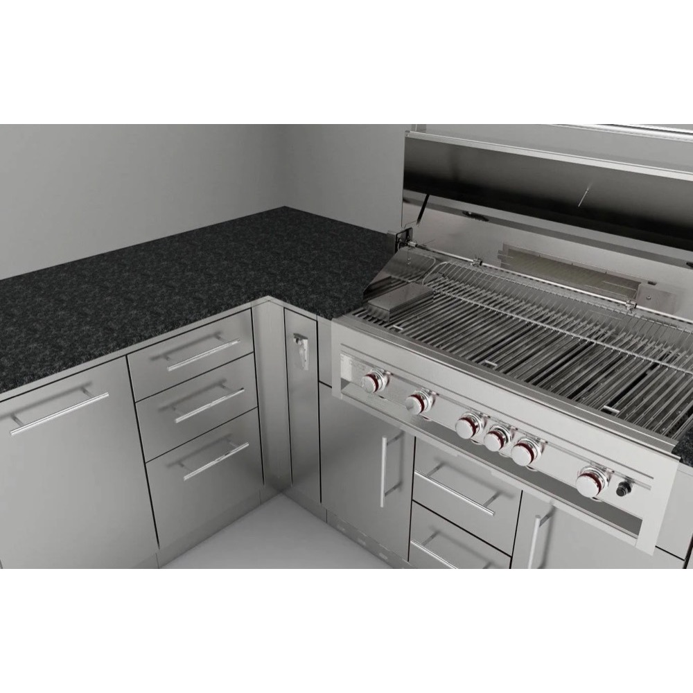 Sunstone Grills 3 Inch 304 Stainless Steel BBQ Island 90 Degree Spacer Panel