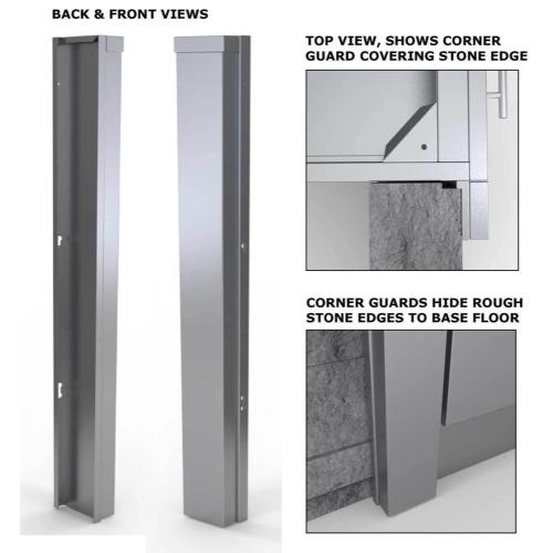 Sunstone Grills 3 Inch 304 Stainless Steel BBQ Island Left Side Corner Guard