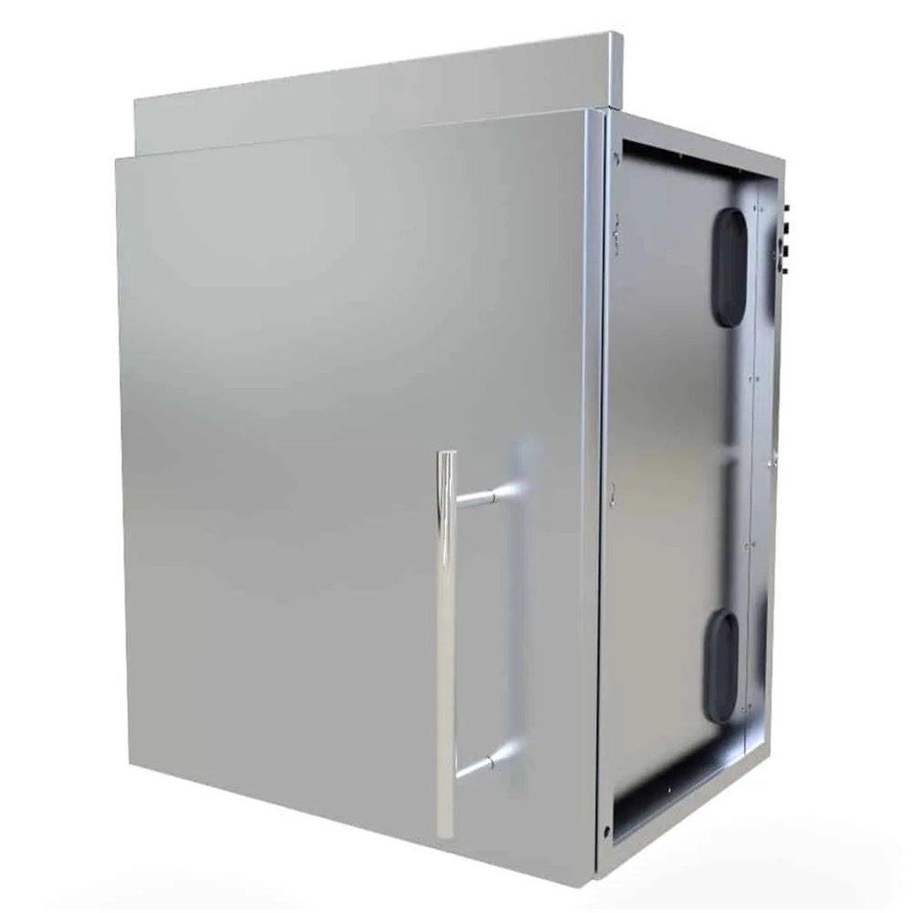 Sunstone 18 Inch 304 Stainless Steel Left Hinged Single Door Upper Wall Cabinet