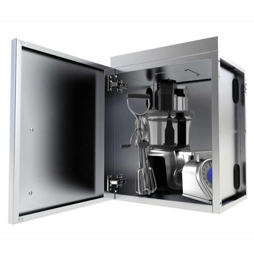 Sunstone 18 Inch 304 Stainless Steel Left Hinged Single Door Upper Wall Cabinet